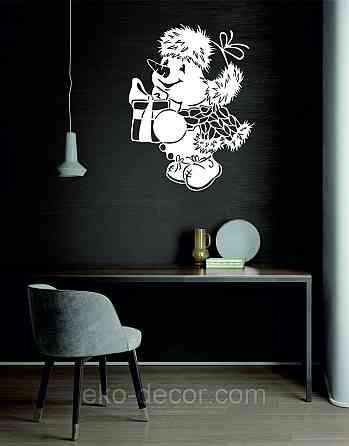 Декоративное настенное Панно «Снеговик», Декор на стену 110*83 см, Белый Киев