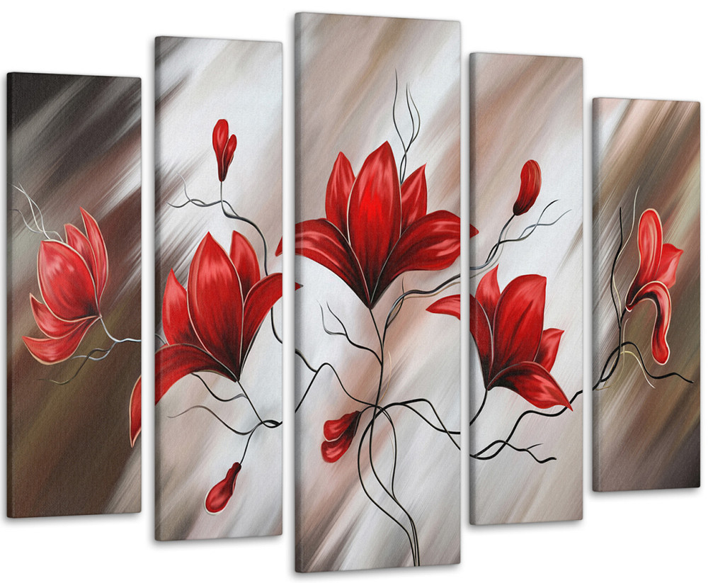 Модульная картина Абстракция Цветы Art-150_5 105x150 см Киев - изображение 1