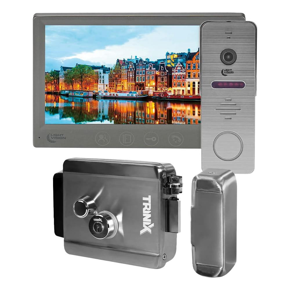 Комплект відеодомофона Light Vision з електрозамком: домофон 7