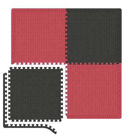 Мат-пазл Hop-Sport EVA 2см HS-A020PM - 4 частин червоно-чорний Київ