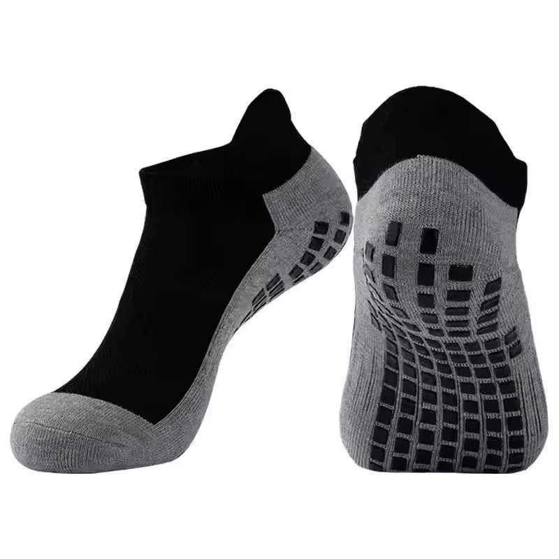 Носки короткие с антискользящим покрытием на подошве CZST-322 черные,размер L Каменец-Подольский - изображение 1