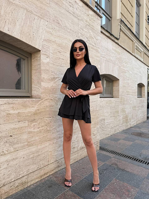 Женская романтическая вечерняя комбинезон-платье софт Черный, 42/46 Одесса - изображение 7