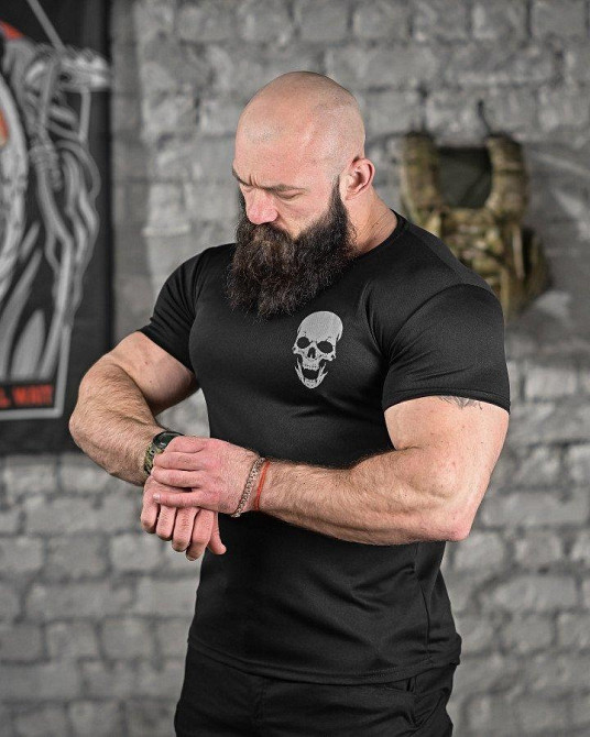 Тактическая потоотводящая футболка подруга черная ДЛ6443 Одесса - изображение 3