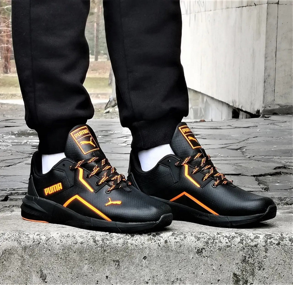 Кроссовки Puma Черные Мужские Пума Кожаные (размеры: 42,43,44) Днепр - изображение 1