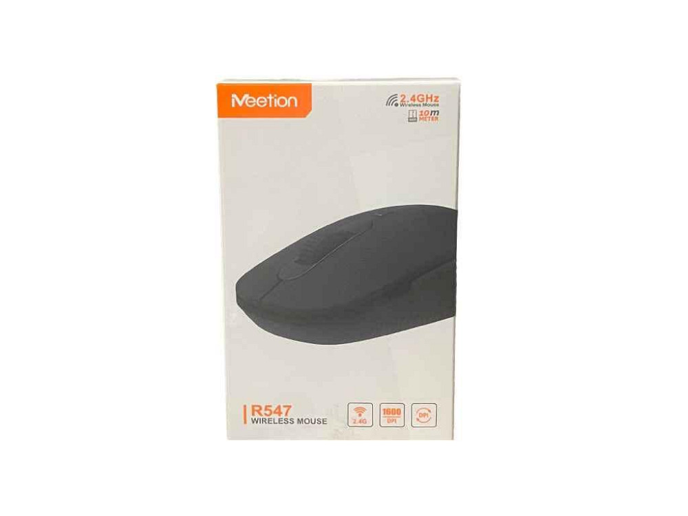 Мишка бездротова MT-R547 4 кнопки/USB 2.4GHz/800-1600DPI чорна ТМ Meetion Solmir Київ - фото 1