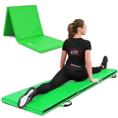 Мат гимнастический 5 см мягкий с липучкой Hop-Sport 065FM зеленый Киев - изображение 2