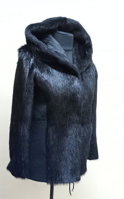 Полушубок женский из натурального меха стриженой нутрии р.42-58 длина 65см Харьков - изображение 2