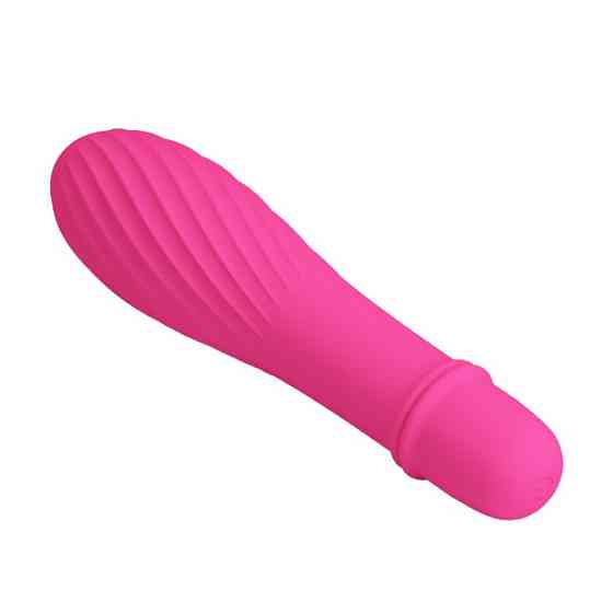 Мини-вибратор рельефный Solomon Pretty Love розовый, 12 х 2.9 см Sex Aura Киев