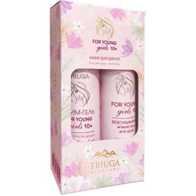 Набір косметики Triuga Ayurveda For Young Girls Гель для душу 250 мл + Інтим гель 300 мл (4820164642054) Вінниця - фото 2