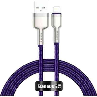 Дата кабель USB 2.0 AM to Lightning 2.0m 2.4A metal purple Baseus (CALJK-B05) Вінниця