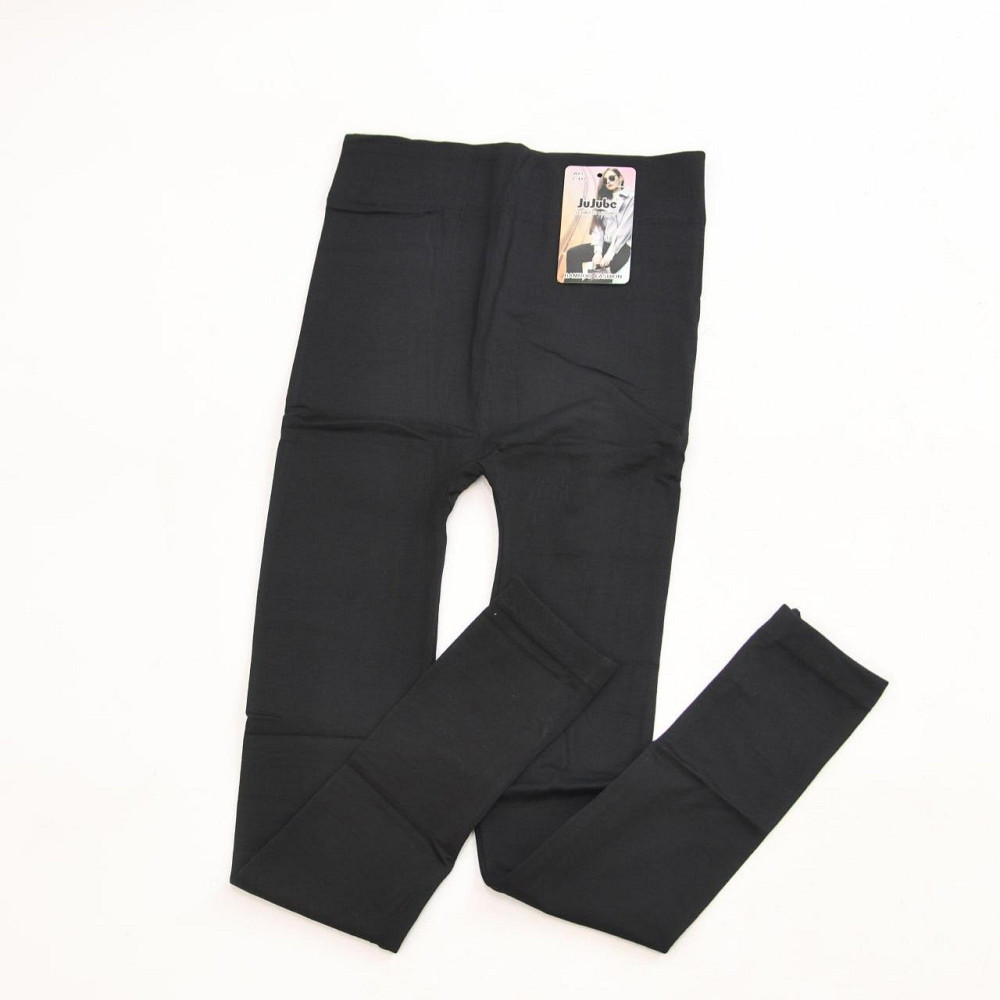 Безшовні теплі лосини з хутром, 48-56 розмір, Чорні / Жіночі утеплені зимові лосини Київ - фото 10