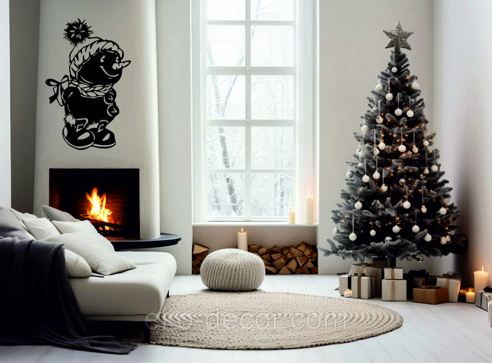 Декоративное настенное Панно «Снеговик», Декор на стену Киев - изображение 4