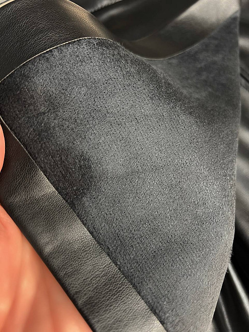 Шорты женские Gritana 173 с юбкой на запах короткие с разрезом экокожа черные, черный, M Киев - изображение 18