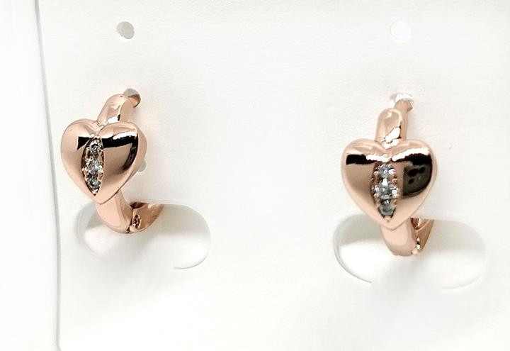 Серьги женские молодежные Сердечки Киев - изображение 1