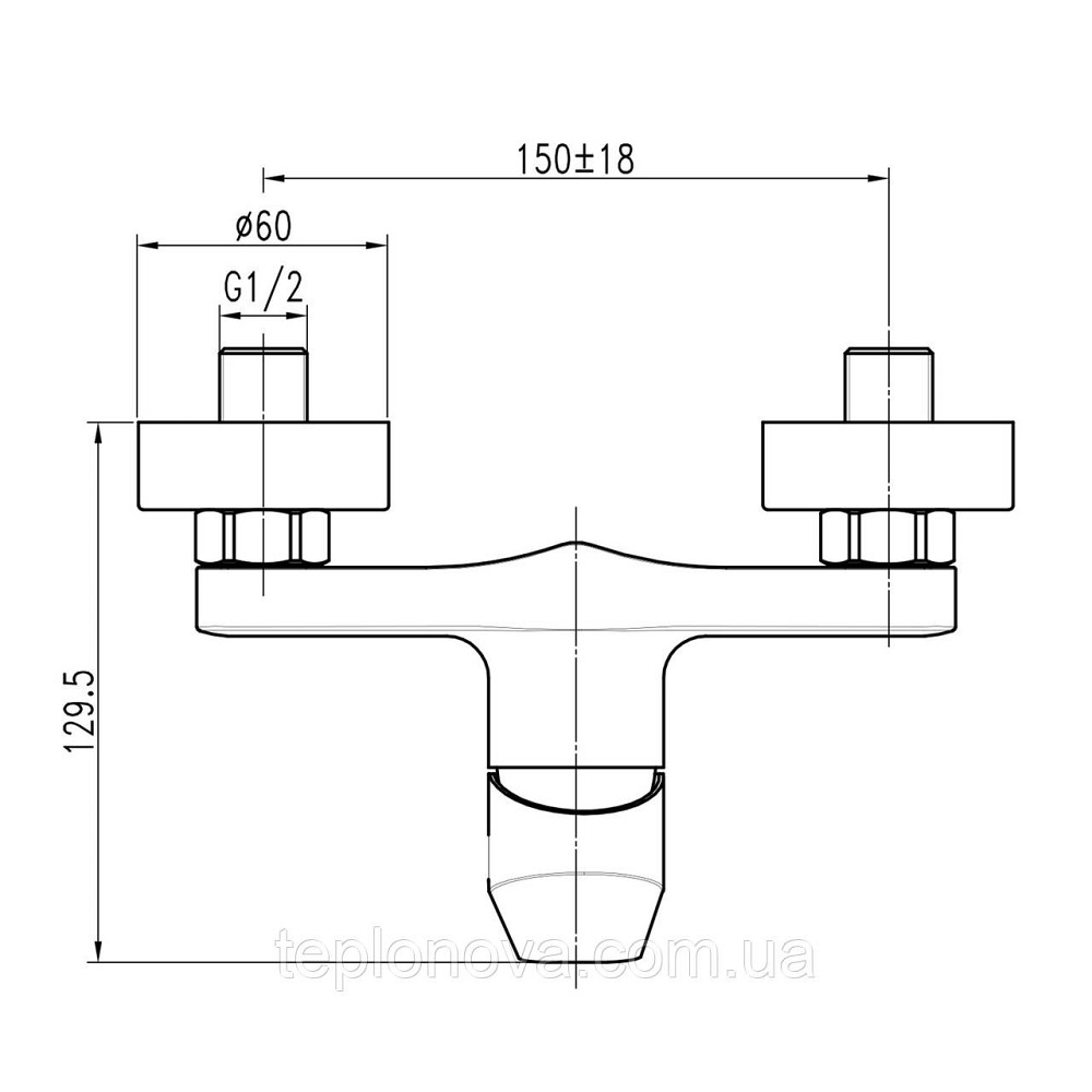 Змішувач для душу TOPAZ CAPRI TCA-15701-H43, вертикальний, картридж D35 (комплект) Чернівці - фото 6