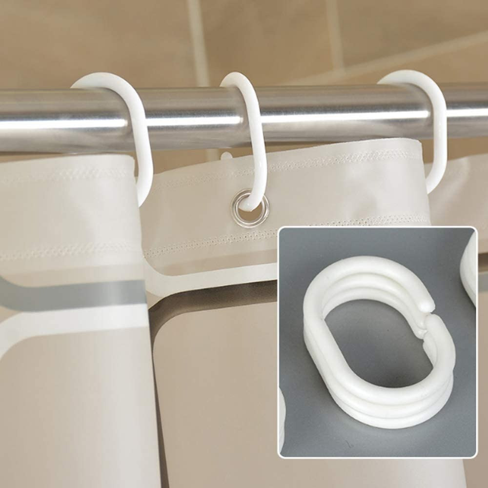 Шторка для ванной и душа с кольцами 180x200 см водоотталкивающая, шторка для ванной комнаты с крючками и магнитами Каменец-Подольский - изображение 4