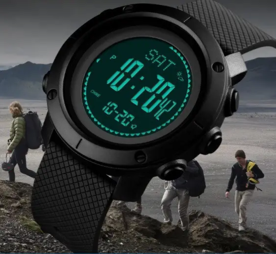 Чоловічий спортивний годинник Skmei 1427 з компасом та барометром Чорний Вінниця