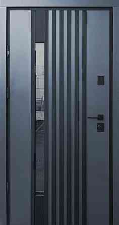 Двери уличные, Berez Street Plus, модель RIO P LOFT Антрацит, ТЕРМОРАЗРЫВ 870 Киев
