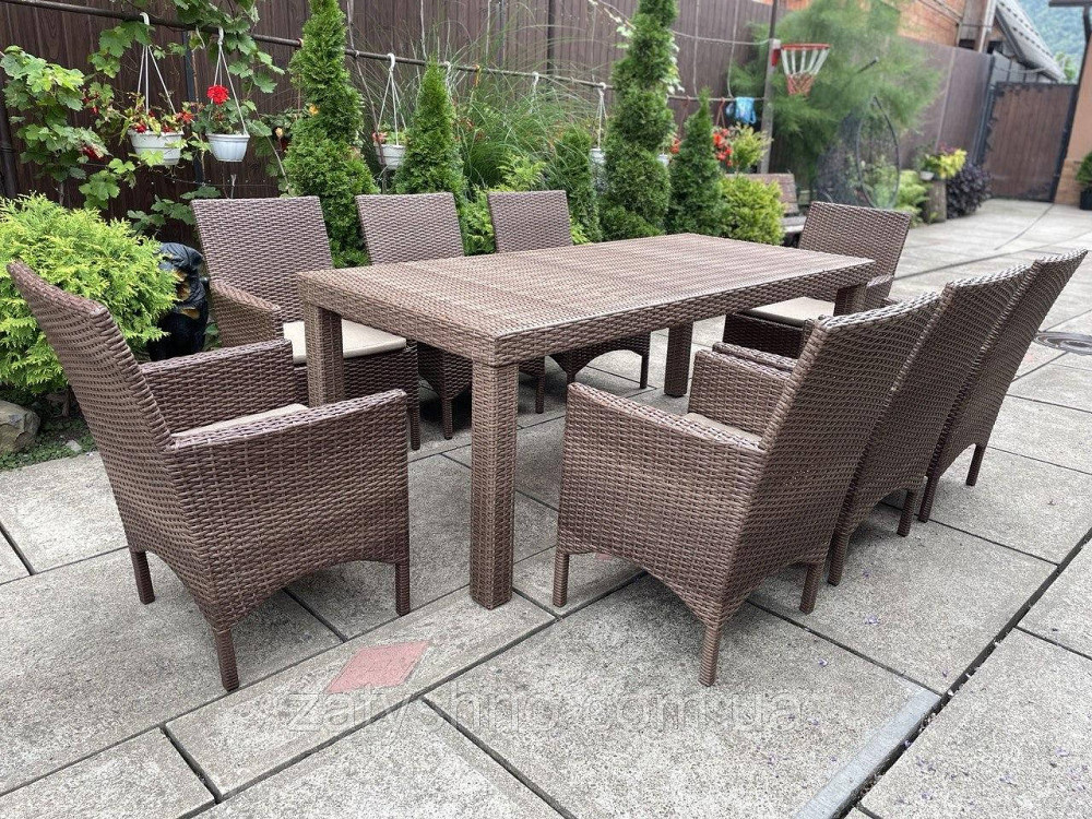 Ротангові меблі вуличні коричневі плетені Київ - фото 3