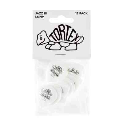 Медіатор Jim Dunlop Tortex White Jazz III Pick 1.50mm 12 шт. (478P1.5) Вінниця