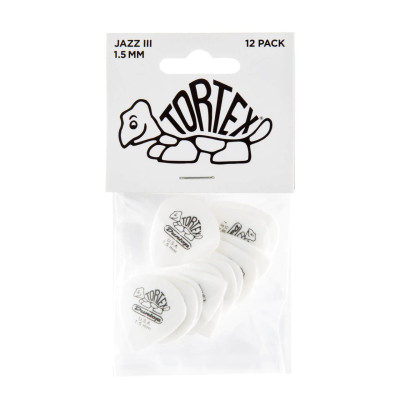 Медіатор Jim Dunlop Tortex White Jazz III Pick 1.50mm 12 шт. (478P1.5) Вінниця - фото 3