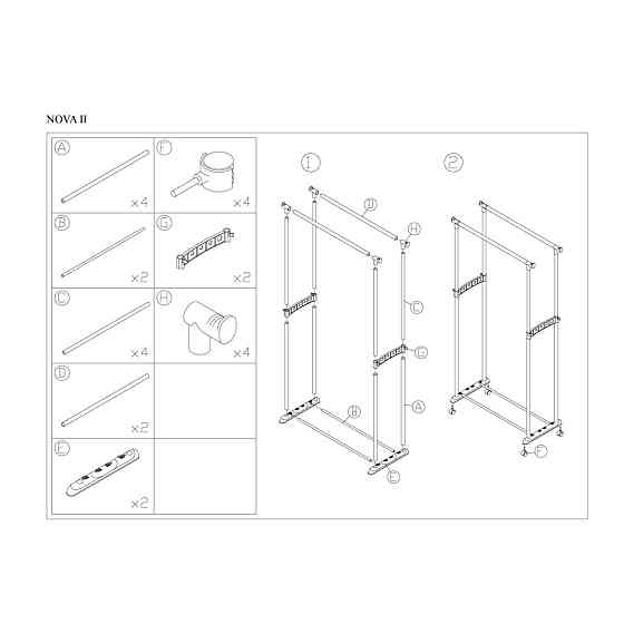Вішак NOVA II хром/чорний Київ