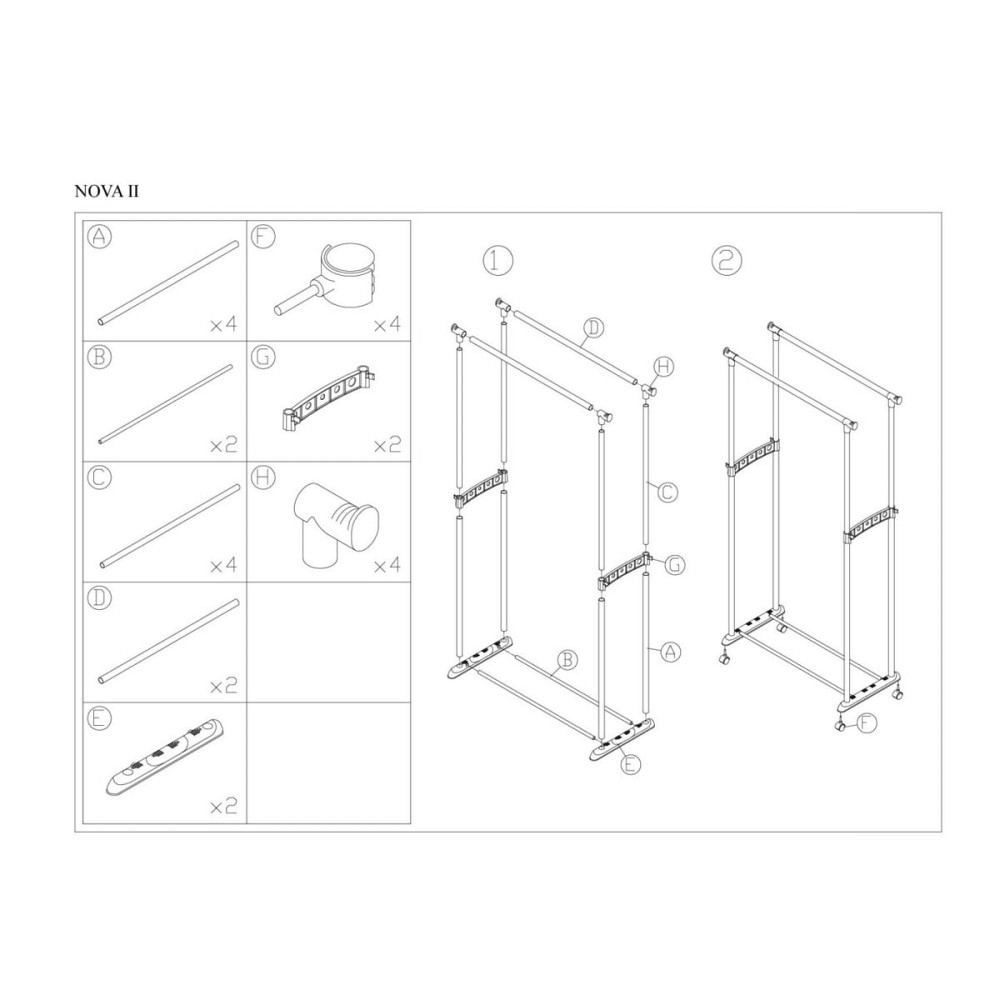 Вішак NOVA II хром/чорний Київ - фото 3