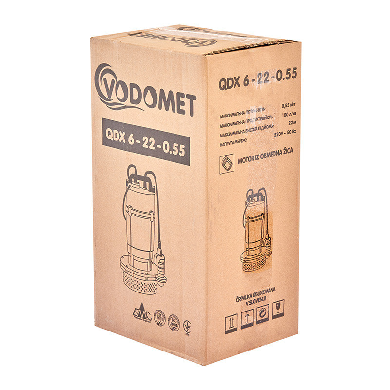 Насос дренажний Vodomet QDX 6-22-0.55 (корп.алюміній) (VO4189) Київ - фото 5