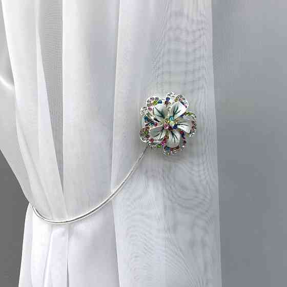 Магніти для штор та гардин "Flowers" набір 2 шт Різнокольоровий (81-241) Київ