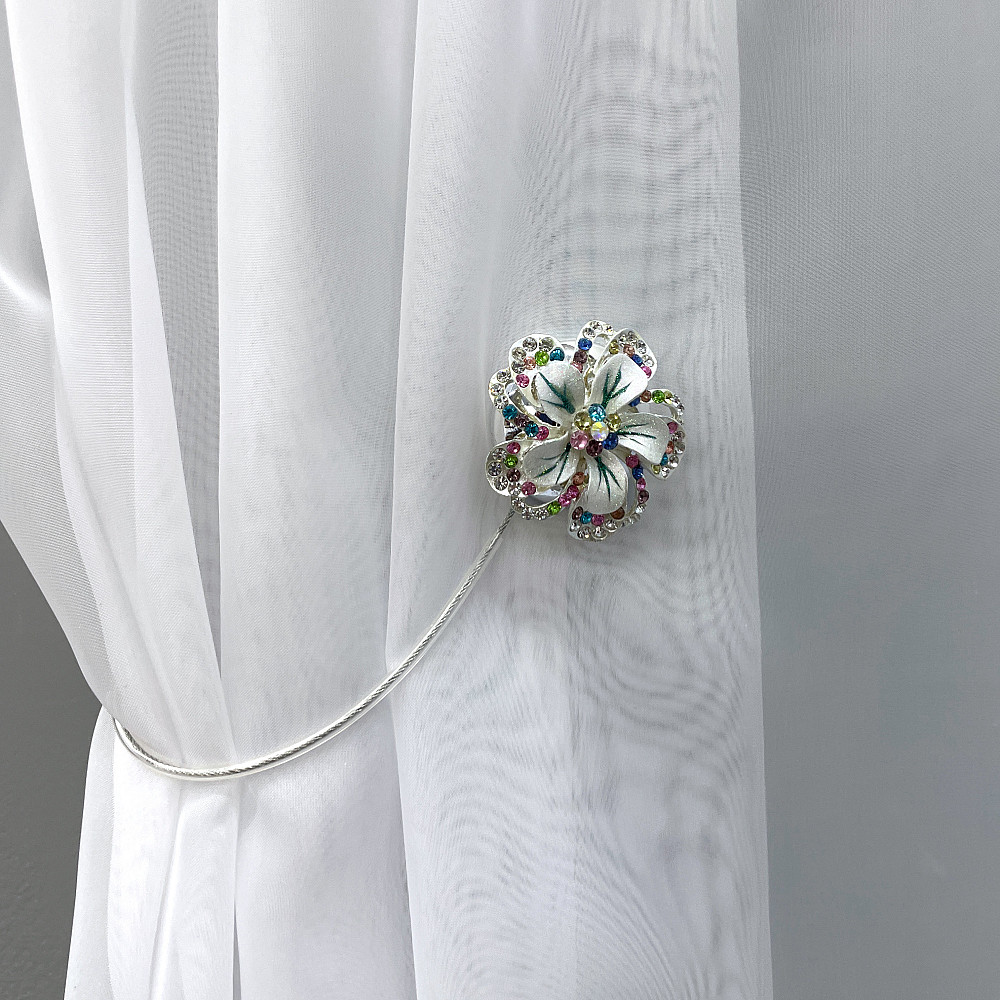 Магніти для штор та гардин "Flowers" набір 2 шт Різнокольоровий (81-241) Київ - фото 3