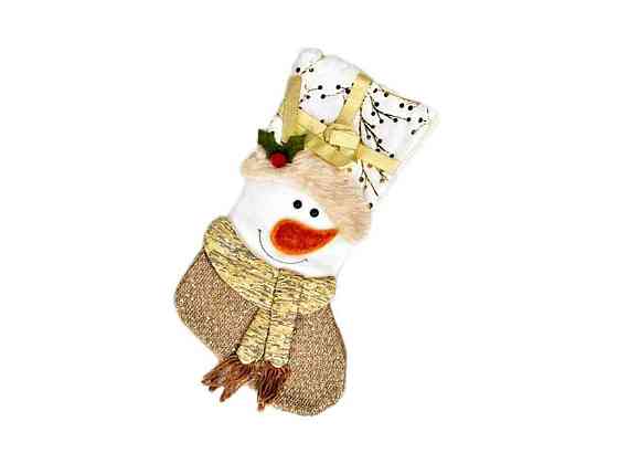 Новорічна шкарпетка для подарунків 19*43см Snowman R30916 ТМ STENSON Київ