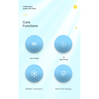 Дата кабель USB 2.0 AM to USB-C 3.0m 7A black Essager (EXCT-XCC01) Вінниця - фото 9