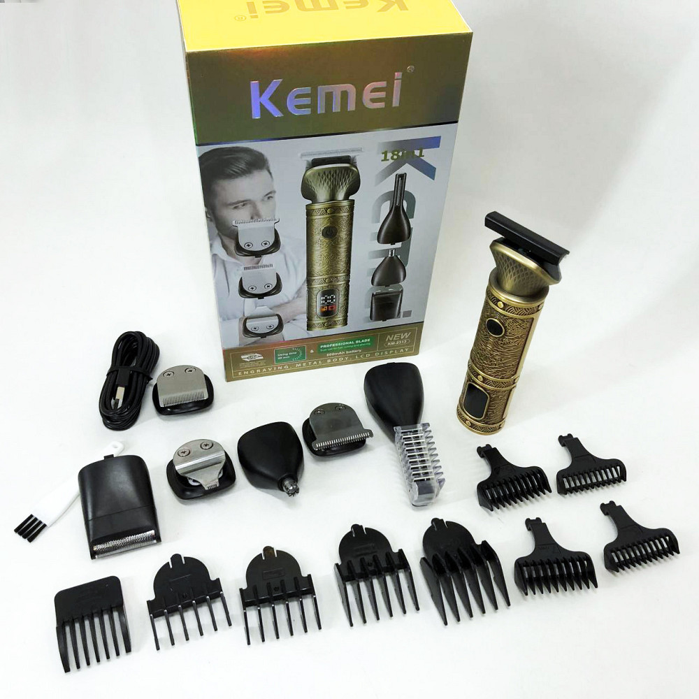 Машинка для підстригання Kemei KM-2313, Електрична машинка для стрижки потужна, Тример бездротовий CS-97 Івано-Франківськ - фото 9