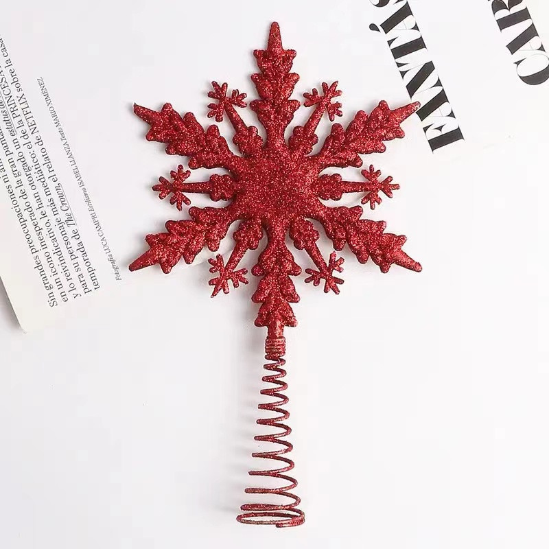 Верхушка для елки Звездочка декор 210 на 126 мм красный Киев - изображение 3