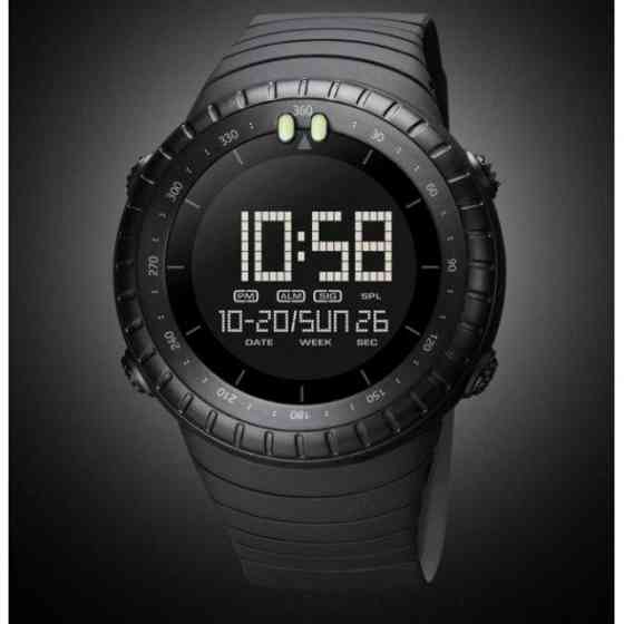 Тактичний водостійкий кварцовий годинник Skmei Ribas black Вінниця