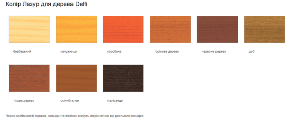 Лазур для дерева червоне дерево ТМ"Delfi" 0.75л Харків