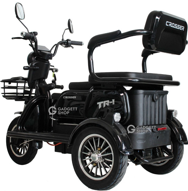 Триколісний електроскутер Crosser TR-1 PRO (1200W, 72V, 24Ah) - Чорний. Харків - фото 1