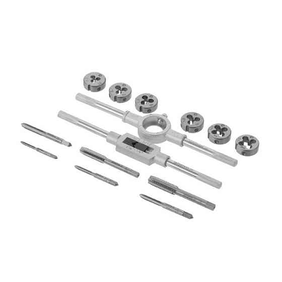 Набор плашек и метчиков, 14 ед., M3-M10 INTERTOOL SD-8024 Киев