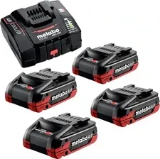 Zestaw podstawowy Metabo 4x Акумулятор LiHDX 18 V 4,0 Ah ( 624974000 ) + ładowarka ASC 290 627370000 Київ
