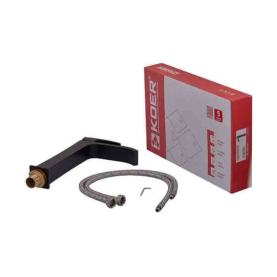 Высокий смеситель для умывальника Koer KB-13007-05 черный (KR3445) Харьков