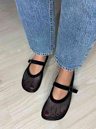 Балетки жіночі Meideli 5231-7 Mary Jane сітка з ремінцем чорні, 36, 23,5 см Київ
