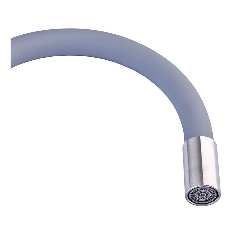 Кухонный смеситель с силиконовым изливом Champion SUS-011 Refl.Gray из нержавеющей стали (CH0333) Харьков - изображение 3