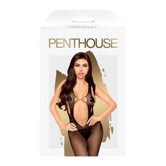 Бодістокінг із глибоким вирізом на спині Penthouse - Forbidden Fruit Black XL Sex Aura Київ