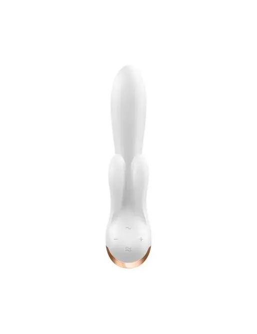 Смарт вібратор-кролик із подвійним відростком Satisfyer Double Flex White Львів - фото 3