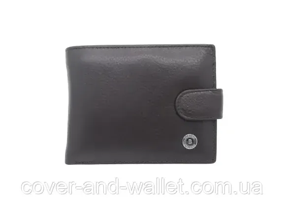 Классическое мужское портмоне из натуральной кожи черного цвета Boston Коричневый Киев - изображение 2