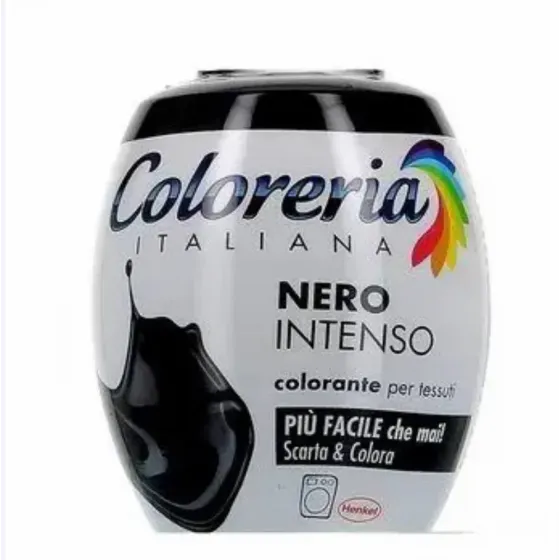 Фарба для одягу в пральній машині Coloreria Italiana Nero Intenso чорна 350 грамів Львів