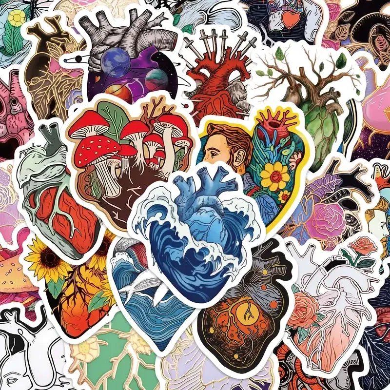 Набор стикеров «Анатомические сердца» – 50 штук Киев - изображение 7