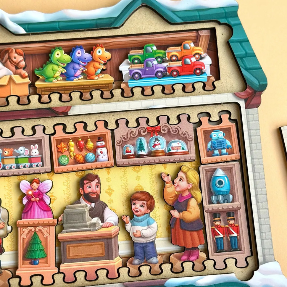 Двошаровий пазл-вкладиш "Магазин іграшок" PSD304 (ПСД304) Вінниця - фото 5