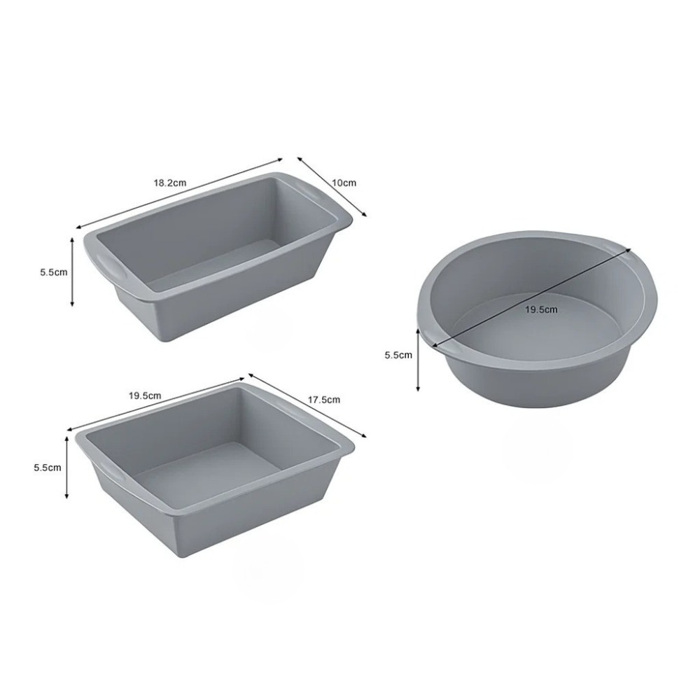 Набор формы силиконовые для выпечки 22 штук,комплект кухонных пренадлежностей с прихватками,цвет серый Каменец-Подольский - изображение 2