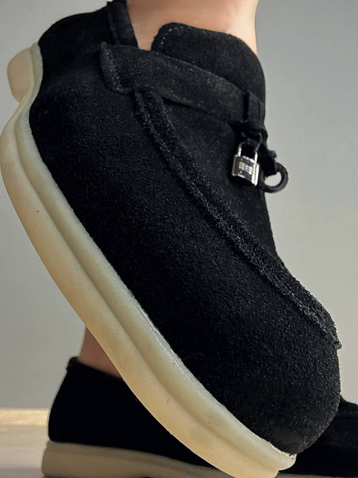 Туфли женские Hengji 336-1 замшевые лоферы с фурнитурой черные, 39, 25 см Киев - изображение 6